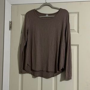 Brown long sleeve top